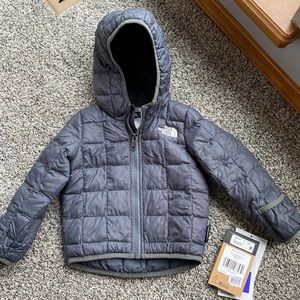 The North Face Baby Thermoball Eco Hooded Jacket vanadis Grey Sz 6-12  M